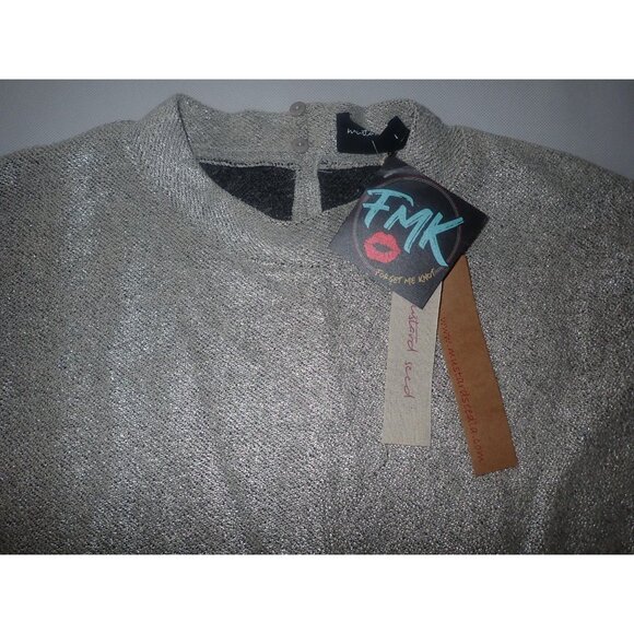 Anthropologie Mustard Seed Metallic Long Sleeve Sweater Women‎ S NEW - Picture 6 of 8